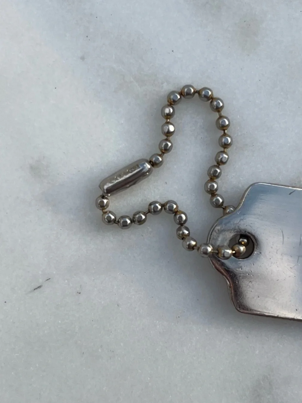 COACH Metal Hang Tag, Silver